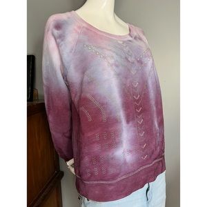 Victoria’s Secret : dip dyed metallic studded sweatshirt